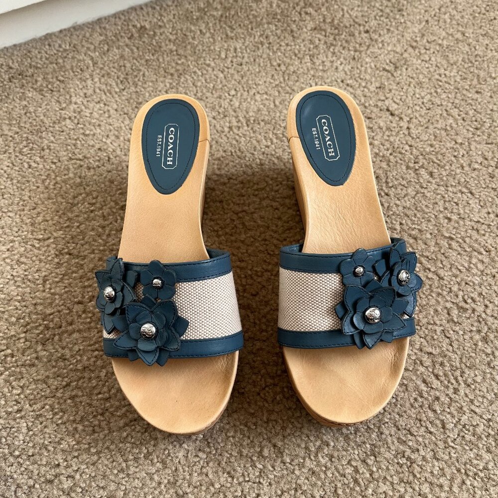 COACH Jesaca Platform sandal - Floral wedge - Size 7.5